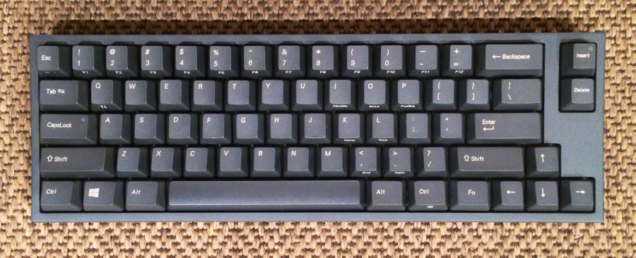Not so clicky, but mechanical and quite nice.